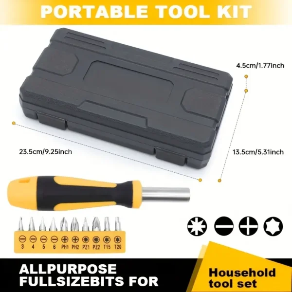 25pcs Tool Set with Plastic Storage Box