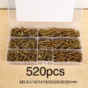 748e2e54-2372-4a9a-9708-d0e031ad78b5 520pcs Countersunk Self-Tapping Screws Set