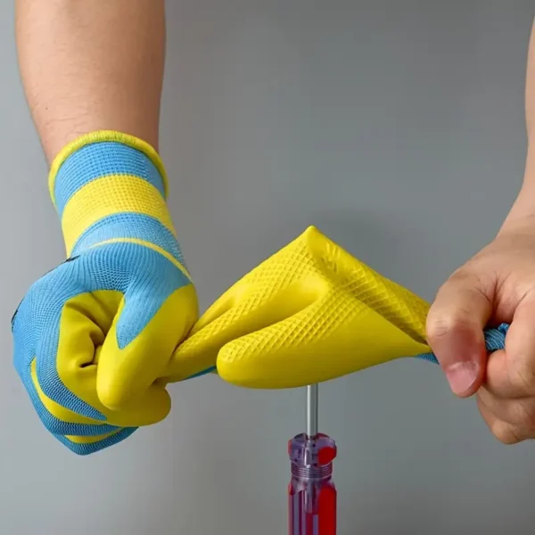 10-Pack Rubber Work Gloves