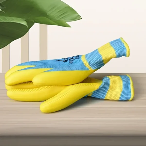 10-Pack Rubber Work Gloves