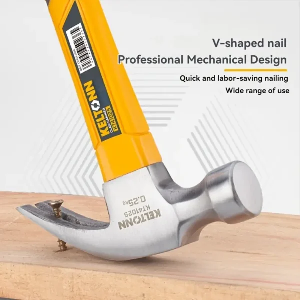 KELTONN Claw Hammer 9oz with V-Shaped Nail Puller