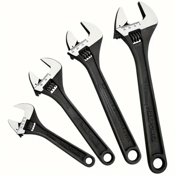 4pcs Adjustable Wrench Set