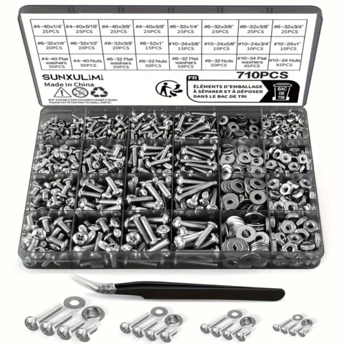 710pcs Stainless Steel Nuts